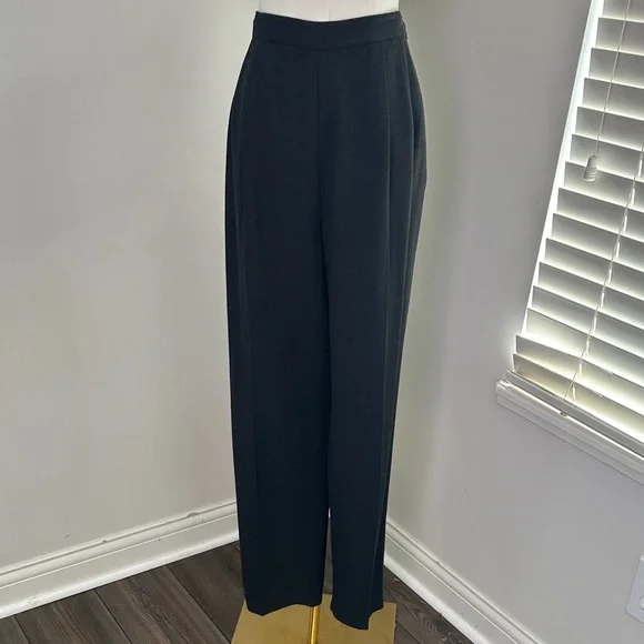 Vtg Talbots Wool Blend High Waist Pleated Trousers 30” Gray Dark Academia USA - Picture 2 of 11